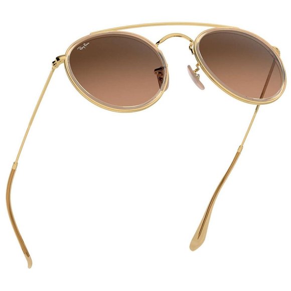 NWT RAY BAN RB3647N 912443 GOLD/BROWN SUNGLASSES - Picture 3 of 4